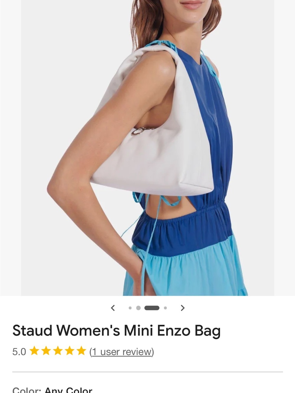STAUD White Enzo Mini Top-Handle Bag! Gorgeous! - Picture 2 of 12